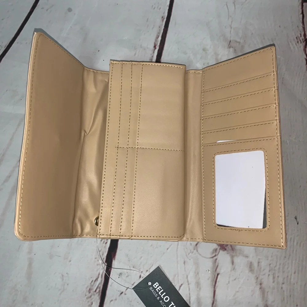 Bello Tutti Leather Trifold Wallet Holder Clutch